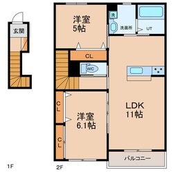 カネハナコートⅠ番館の物件間取画像